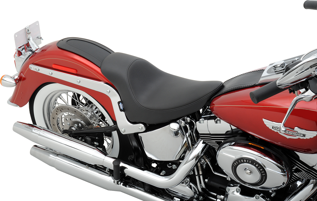 EZ-ON Mount Solo Seat - EZ-Solo Seat - Smooth - Solar-Reflective Leather - FLST '00-'17 [0802-0804] - Image 4