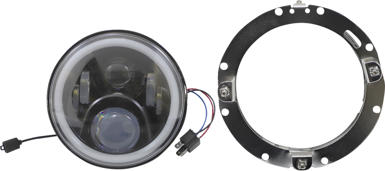 ProGLOW™ LED Headlamp with Color Changing Halo - ProGLOW™ 7" Headlamp - with Mounting Ring - Black [2001-2423]