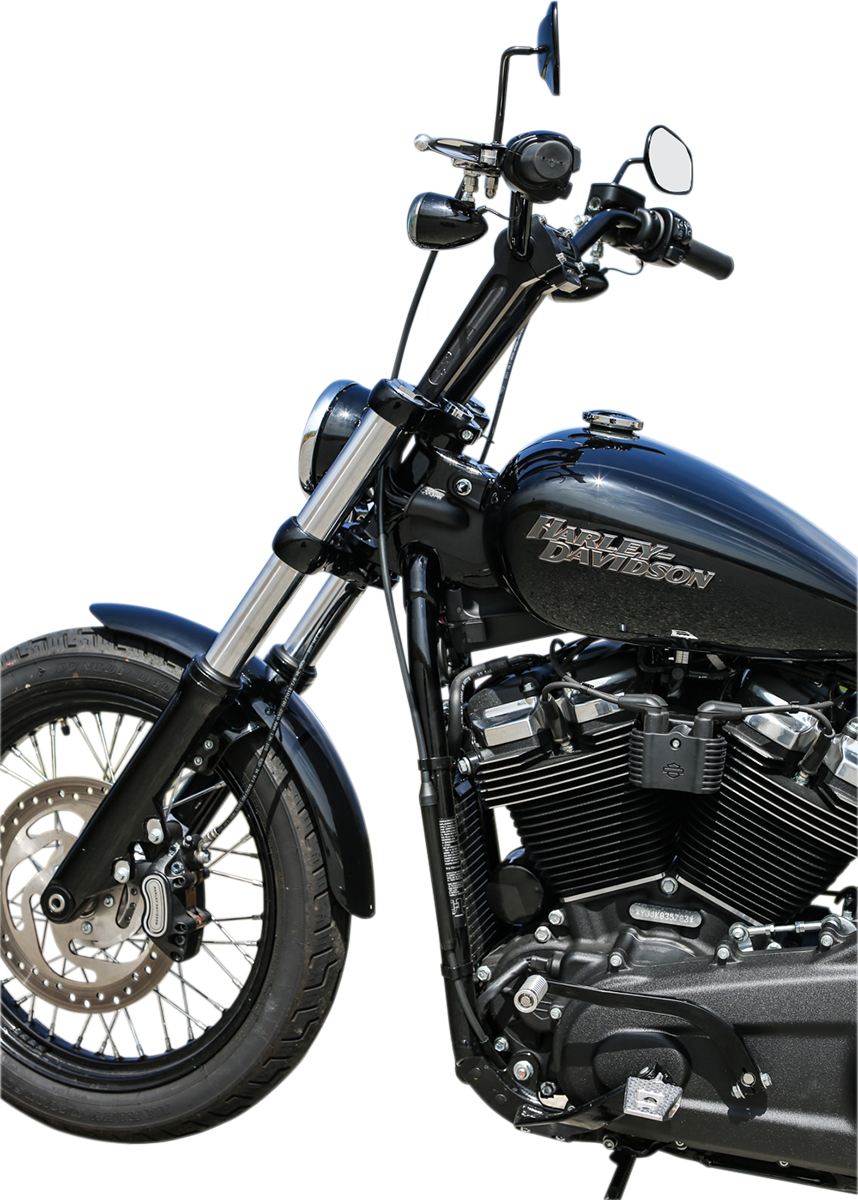 Handlebar Risers - Straight - 8" - Gauge Cutout - Black [0602-1056] - Image 3