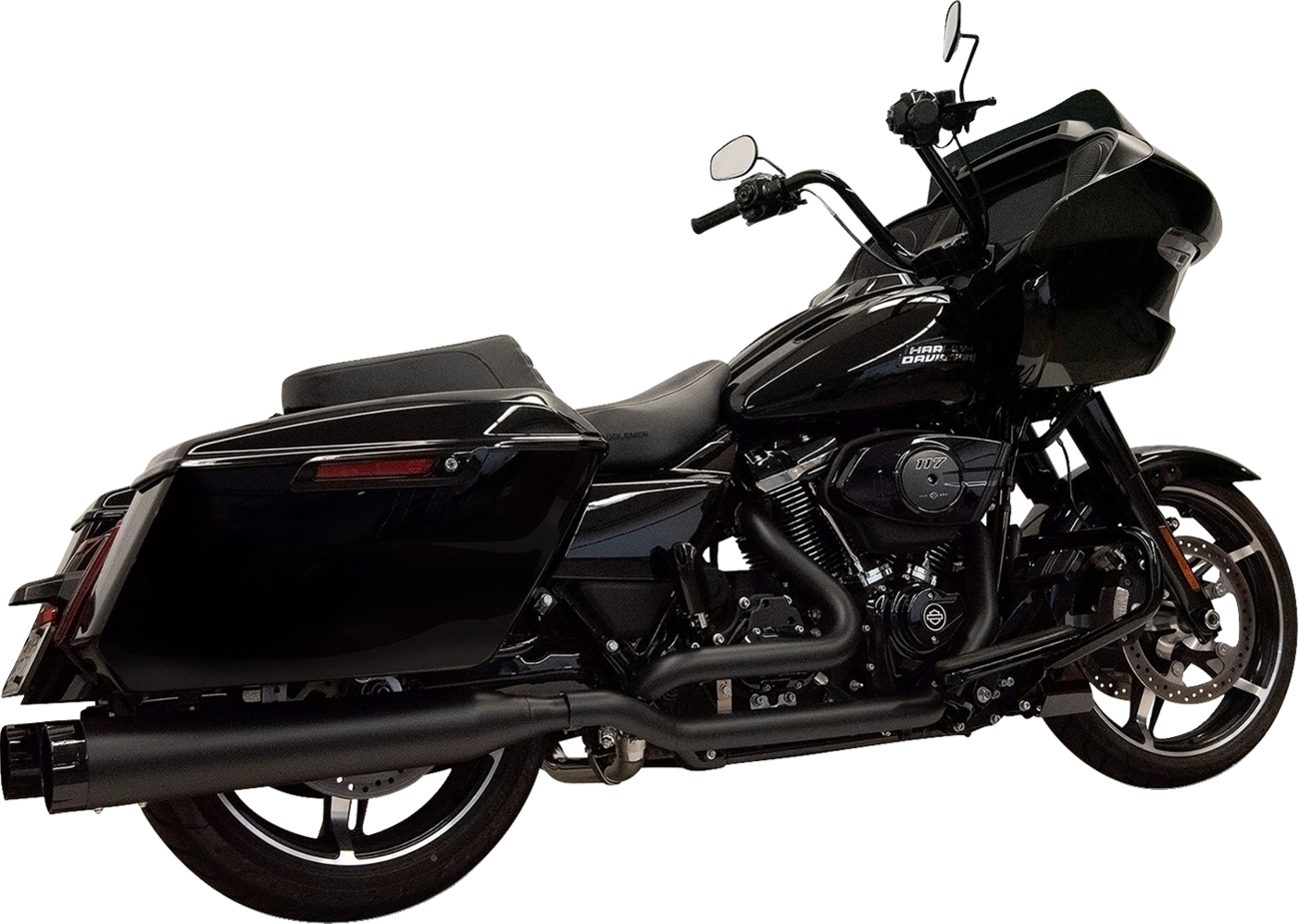 4-1/2" Straight Can Slip-On Mufflers - Black with Black End Cap - Twin Cam Touring [1801-1840]