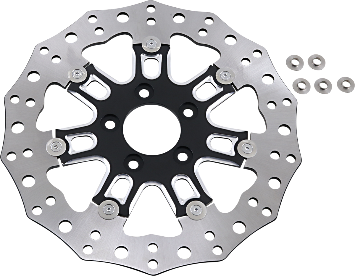 Two-Piece Floating Brake Rotor - Front Rotor - 7 Valve - 11.8" - Black [1710-3318] - Image 2