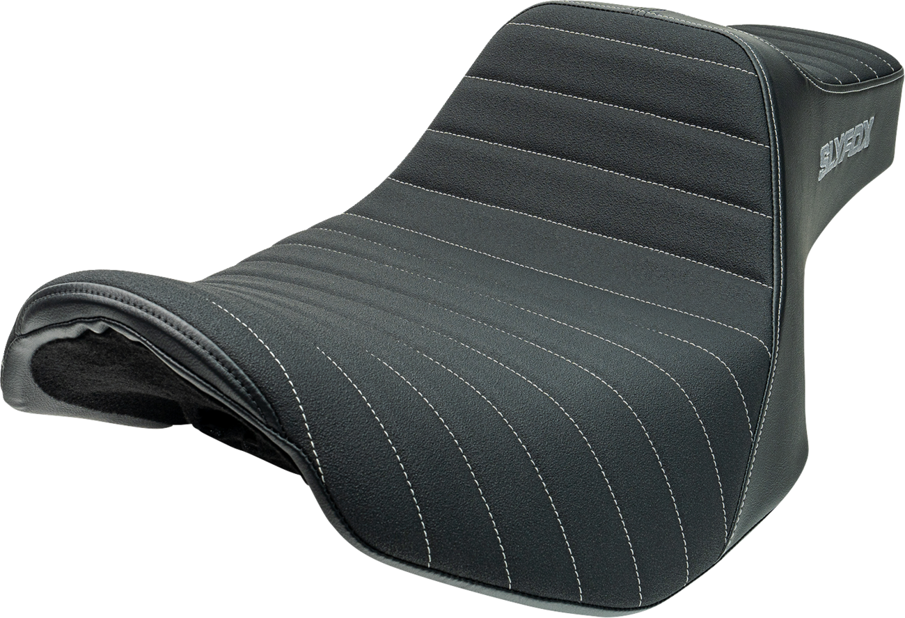 High Noon Seat - Vinyl - Classic Stitch - Gray Logo - FLH/FLT '23-'24 [0801-2057] - Image 2