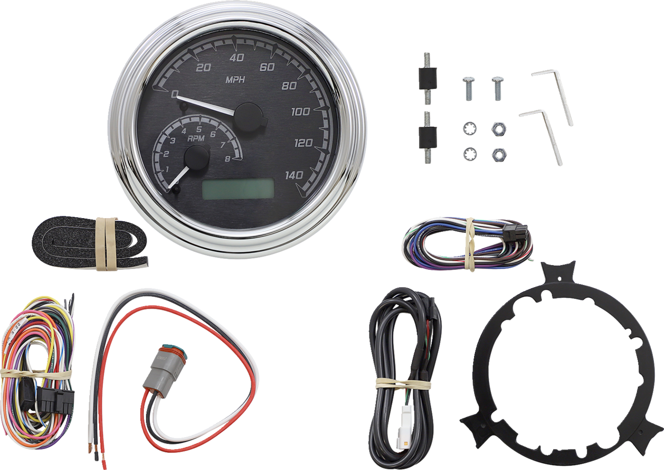 MVX Series Analog Gauge System - Black/Gray/Chrome [2210-0379]