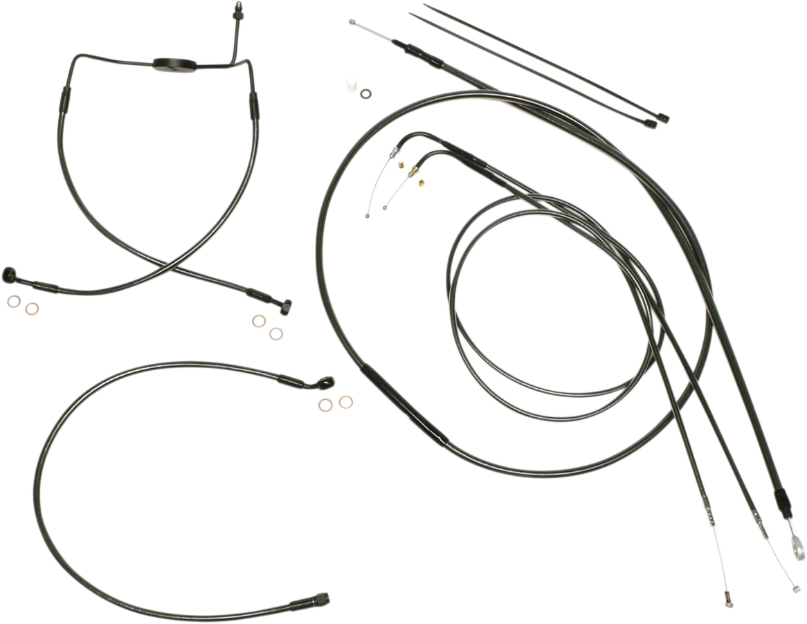 Black Pearl™ Designer Handlebar Installation Kit - 10" - '96-'06 FLH [0662-0474]