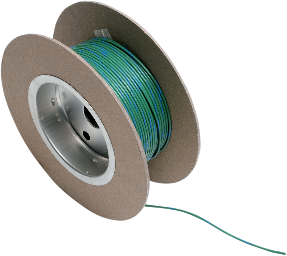 OEM Color Wire Spool - 100' Wire Spool - 18 Gauge - Green/Blue [2120-0516]