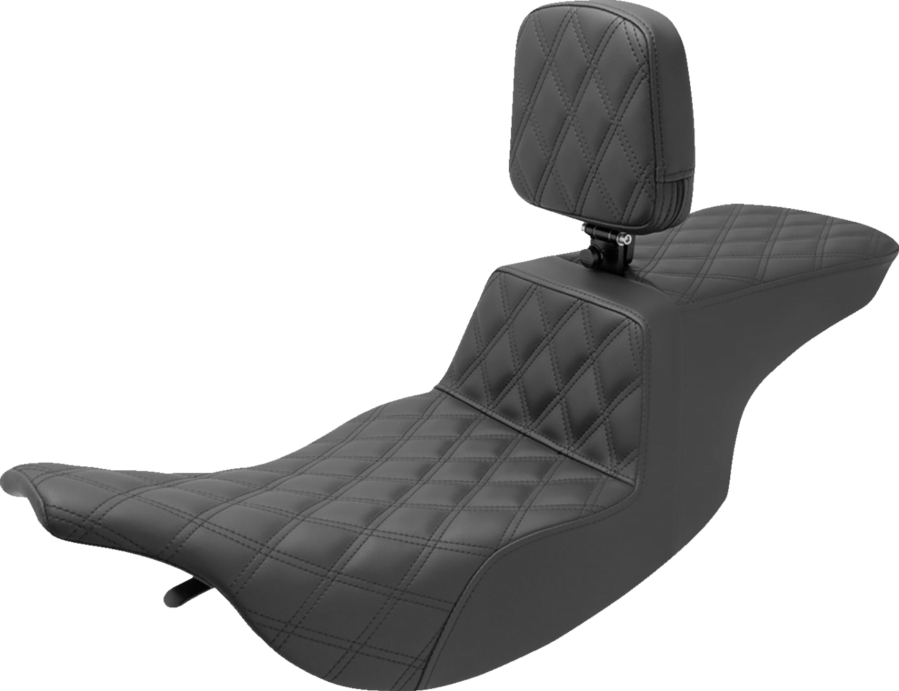 Tour Step-Up Seat - Rider Backrest - Full Lattice Stitch - FL '97-'07 [0801-1470]