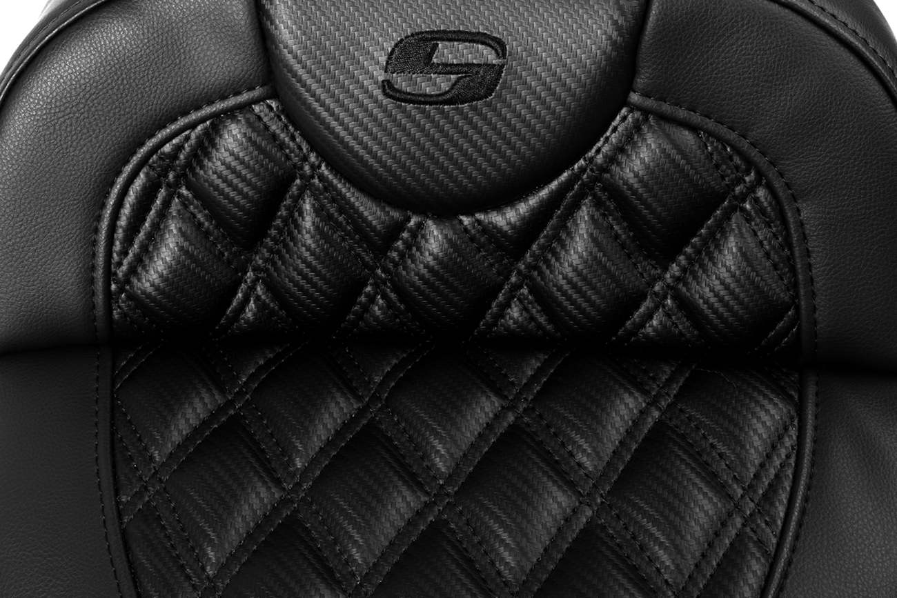Roadsofa™ Seat - Roadsofa™ Extended Reach Seat - without Backrest - Lattice Stitch - Carbon Fiber - FL '08-'23 [0801-1697] - Image 2