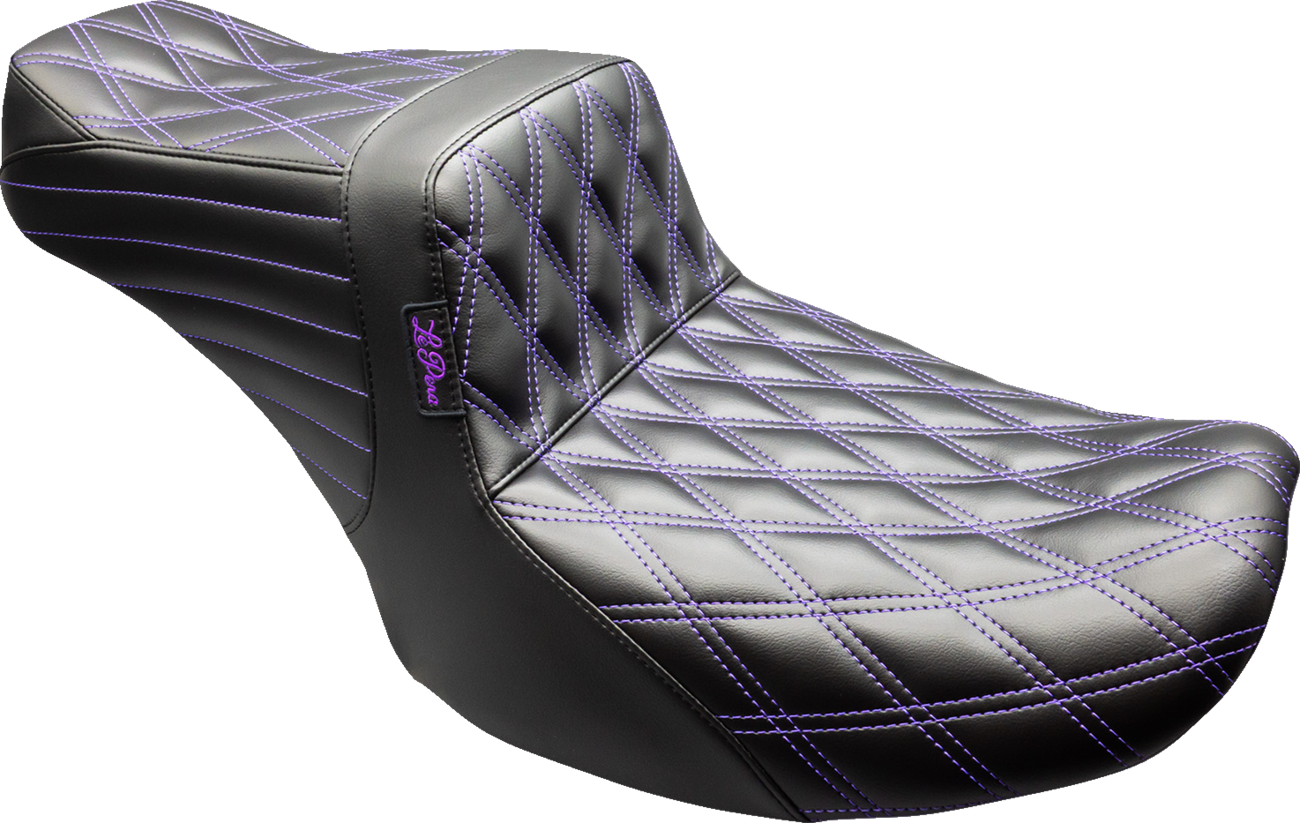 Tailwhip Seat - Black - Double Diamond - Purple Stitch - FLT/FLH '24-'25 [0801-2180]