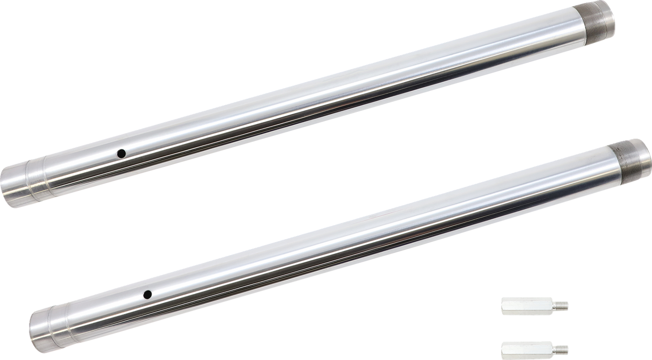 Fork Tubes - 43 mm - +2" Length - Ultra Chrome - Inverted [0404-0574]