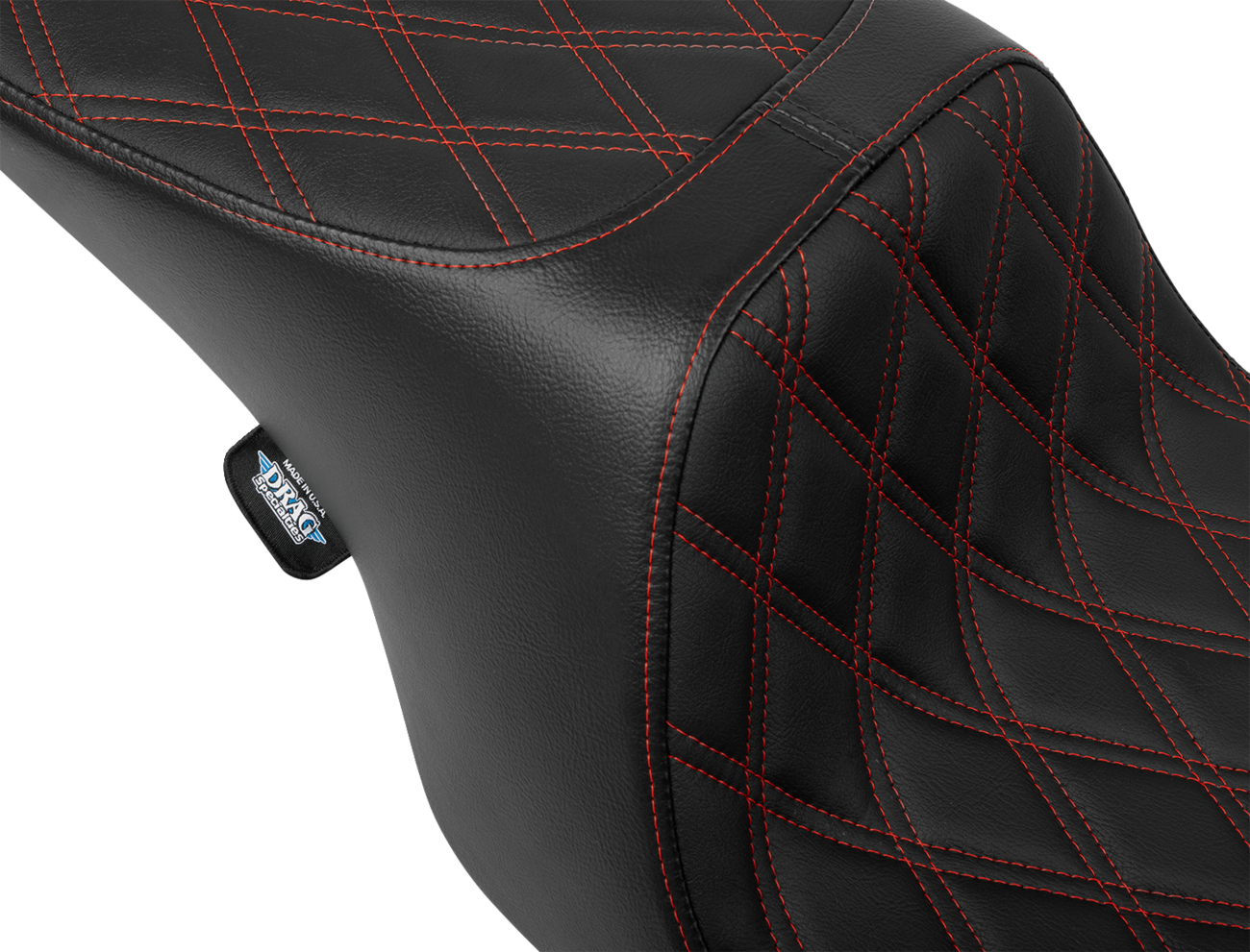 Performance Predator 2-Up Seat - Predator 2-Up Seat - Vinyl - Double Diamond - Red Stitching - w/o Backrest - FL '97-'07 [0801-1998] - Image 2