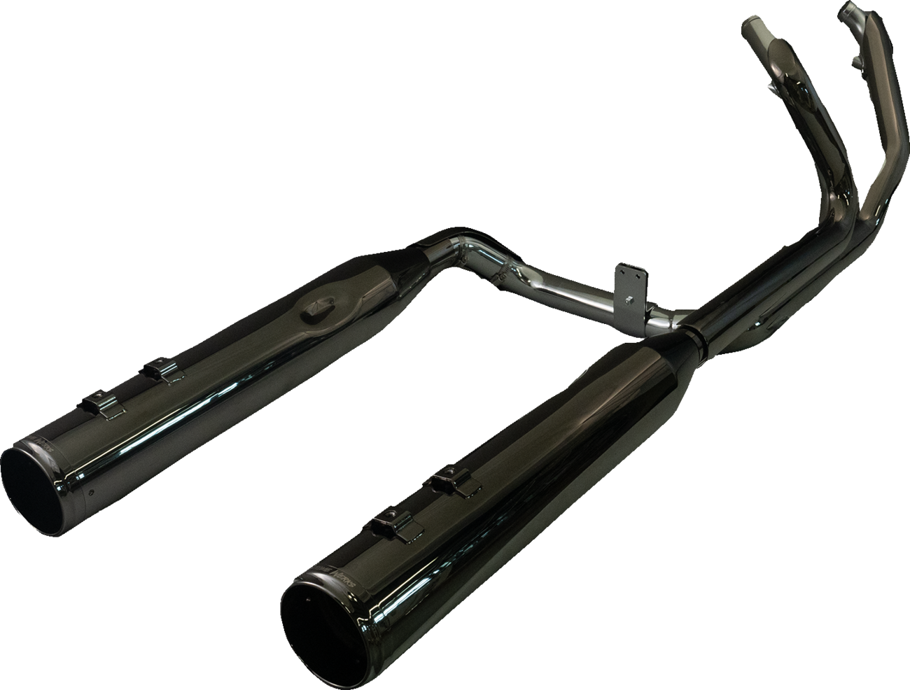 2-into-2 Dominator Exhaust System with 4-1/2" Mufflers - Eclipse® with Race Tip - M8  [1800-2715]