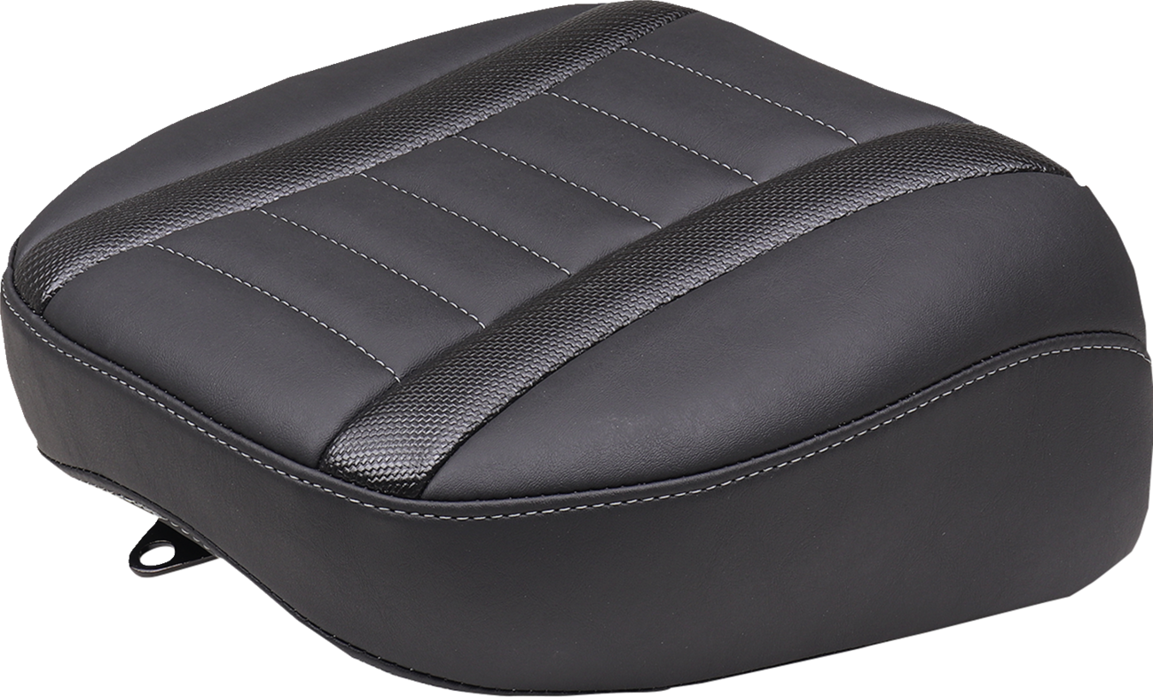 Deluxe Touring Passenger Seat - Gun Metal Stitch - Carbon Fiber Inlay - FLH/FLT '23-'24 [0801-1677]
