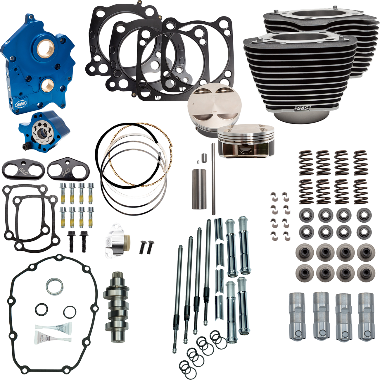124" Power Package - Power Pack - 4.375" Stroke - Oil Cooled - Black w/o Highlights - M8 [0904-0137]