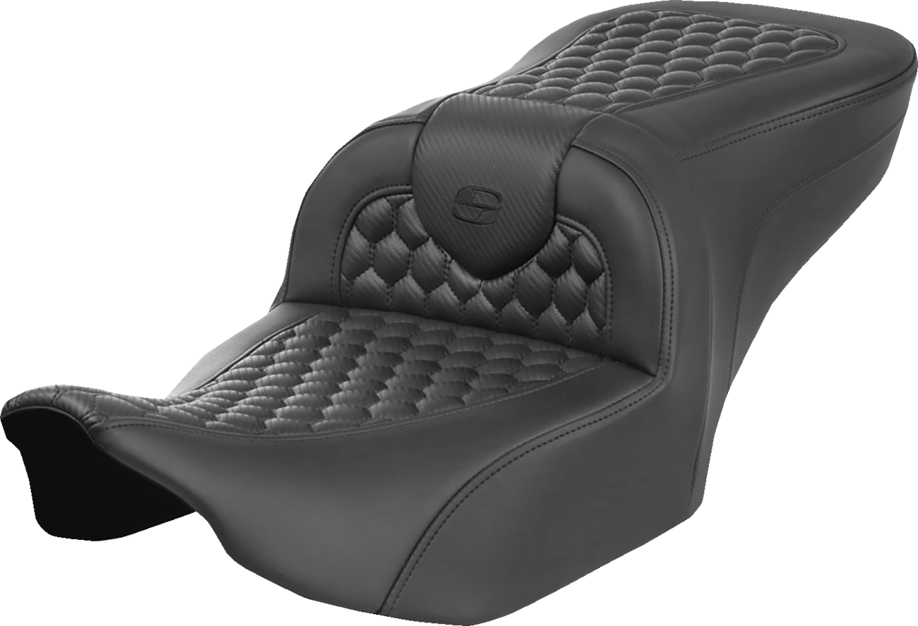 Roadsofa™ Heated Seat - Heated RoadSofa™ Seat - Honeycomb Stitch - w/o Backrest - FLH/FLT '23-'24 [0801-2048]