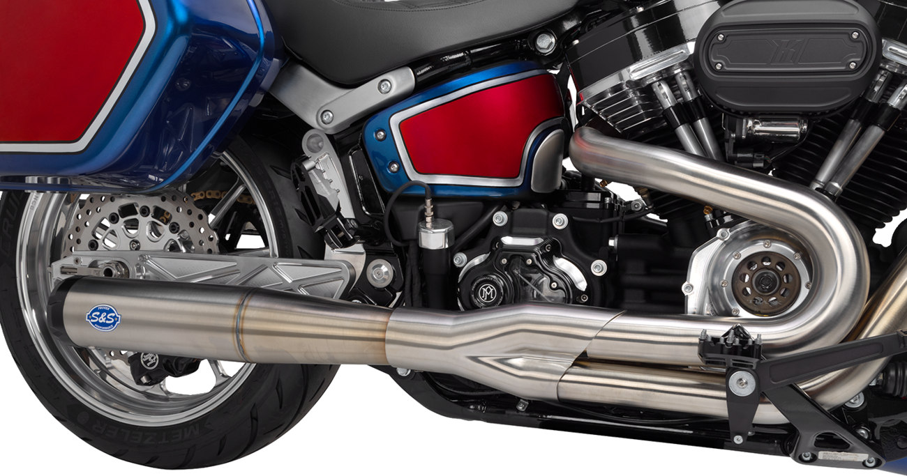2-into-1 Superstreet Exhaust System - 50 State - M8 Softail - Stainless Steel [1800-2520] - Image 7