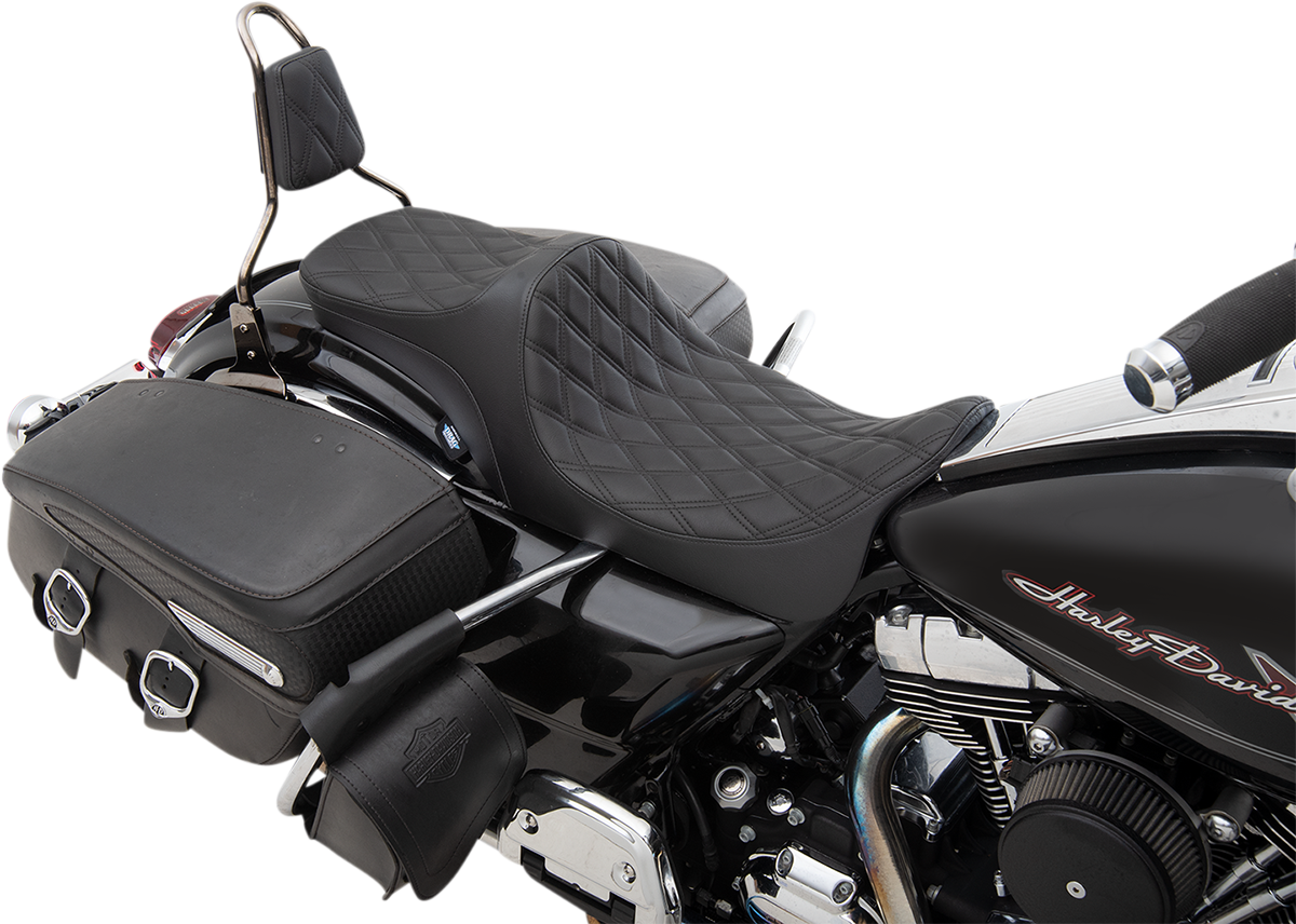 Predator III 2-Up Seat - Double Diamond - Black Thread - FL '08-'23 [0801-1304] - Image 2