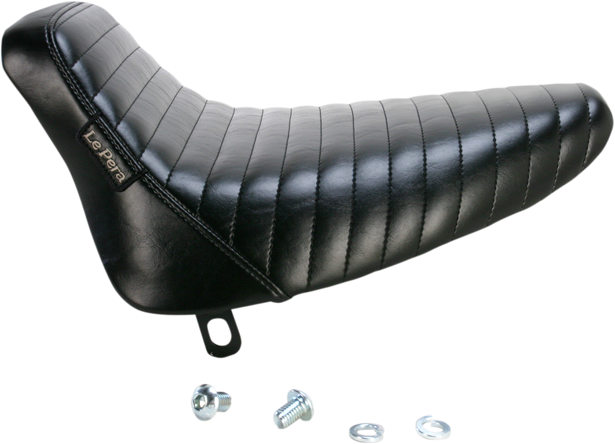 Bare Bones Solo Seat - Pleated - Black - Softail '84-'99 [0802-0817] - Image 2