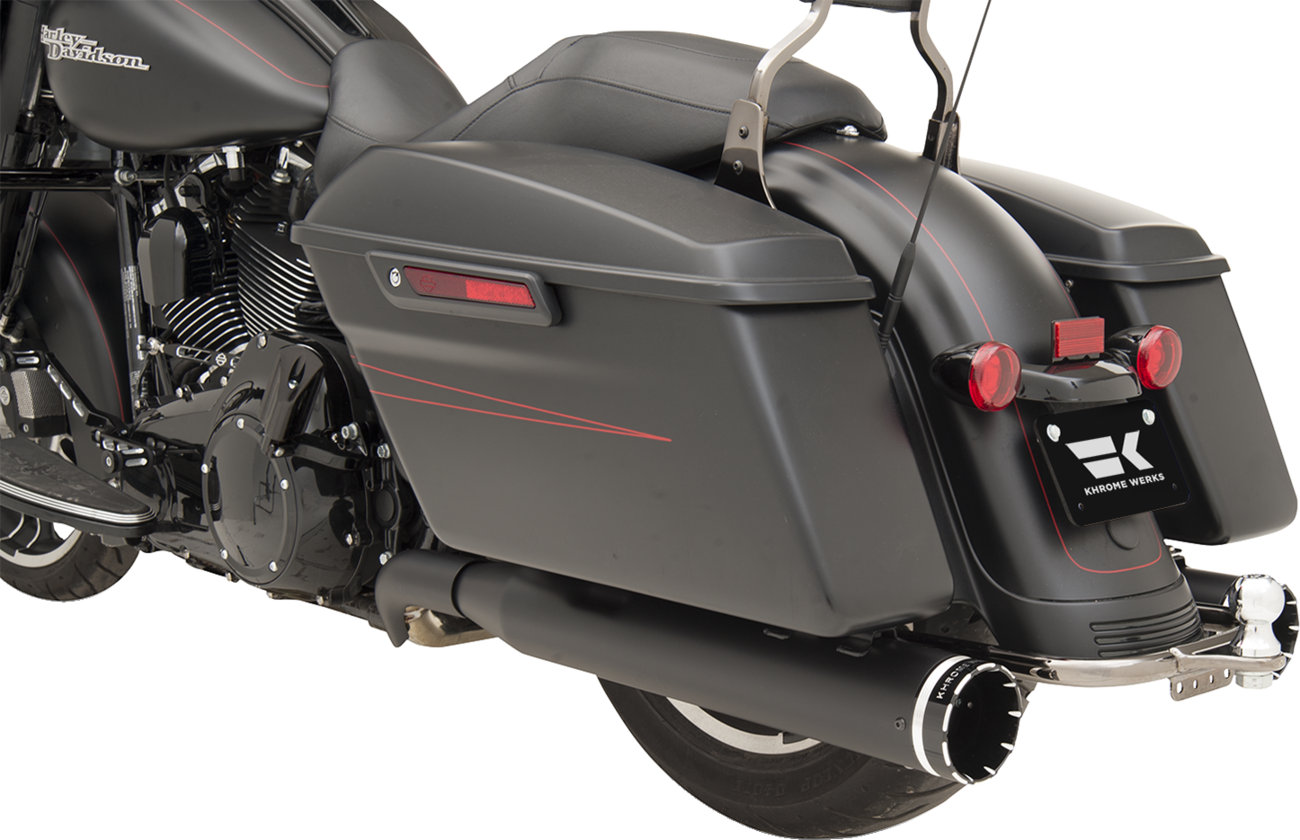 2-into-2 Dominator Exhaust System - Black - '09-'16 FL - With 4-1/2" Muffler [1800-1963] - Image 3