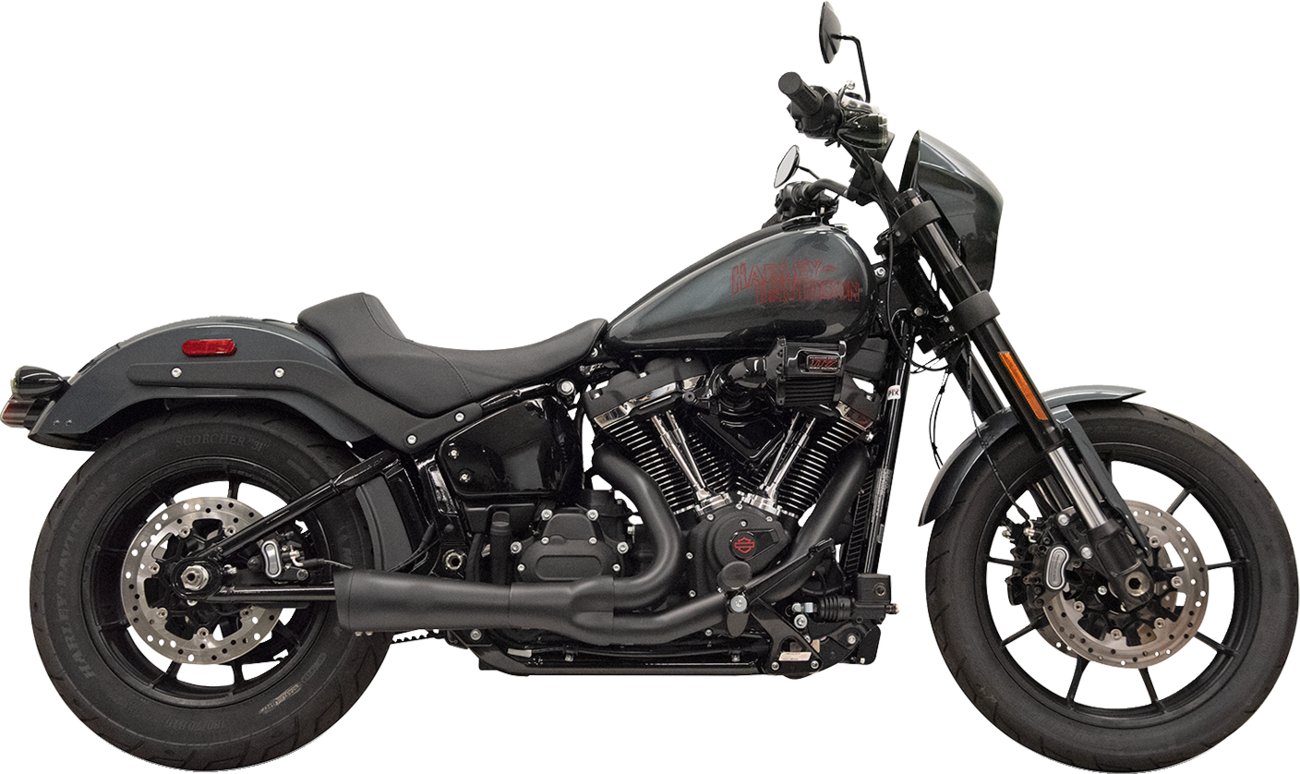 2-into-1 The Ripper Exhaust System - 2-into-1 Ripper Exhaust System with Megaphone Muffler - Short - Black - 49-State - M8 Softail [1800-2752] - Image 2