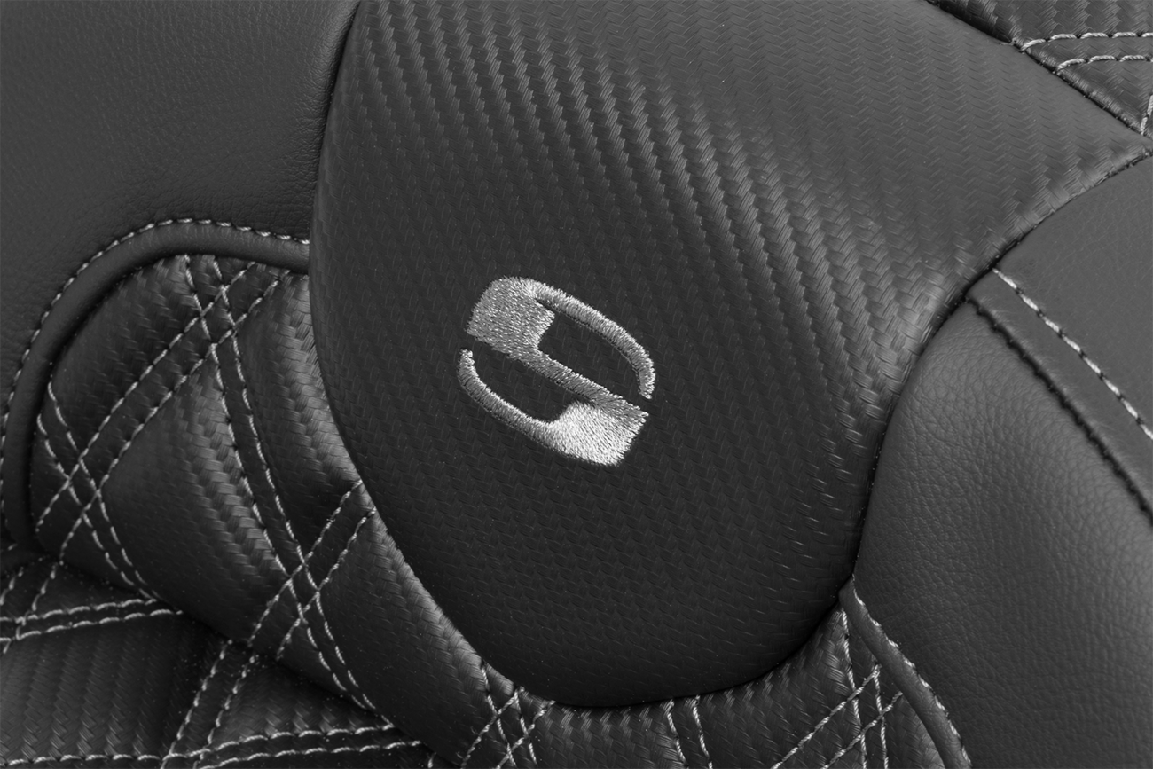 Roadsofa™ Extended Reach Seat - without Backrest - Lattice Stitch - Gray Stitch - FLTR/FLHX '23-'24 [0801-1803] - Image 4