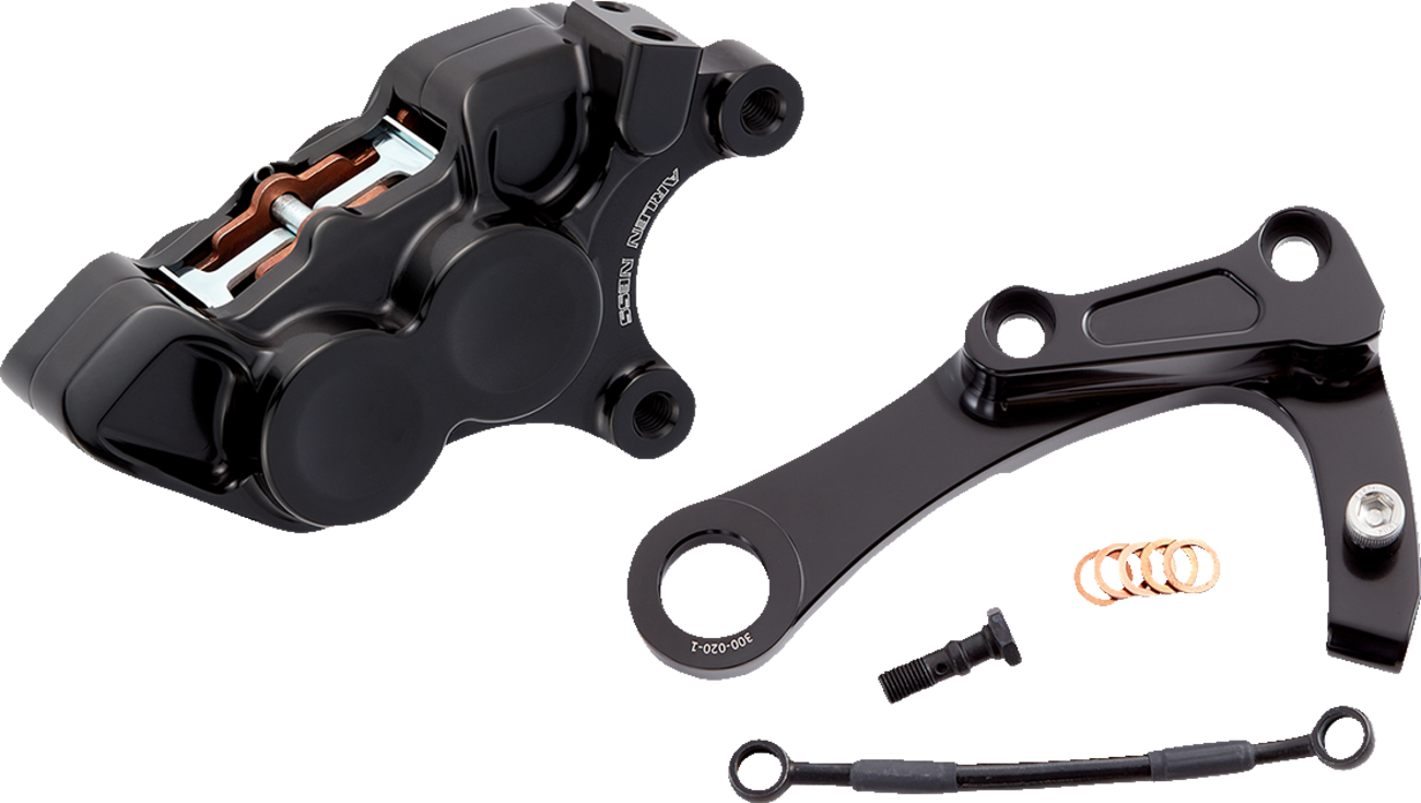 Brake Caliper - 4-Piston Caliper - Rear - Black [1701-0776]