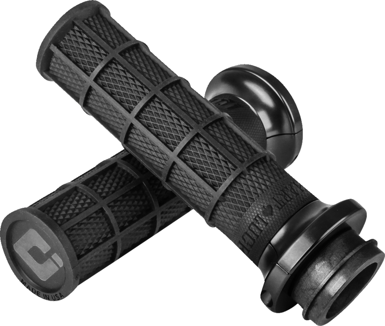 Hart-Luck Signature V-Twin Lock-On™ Grips - TBW - Black/Black [0630-2694]