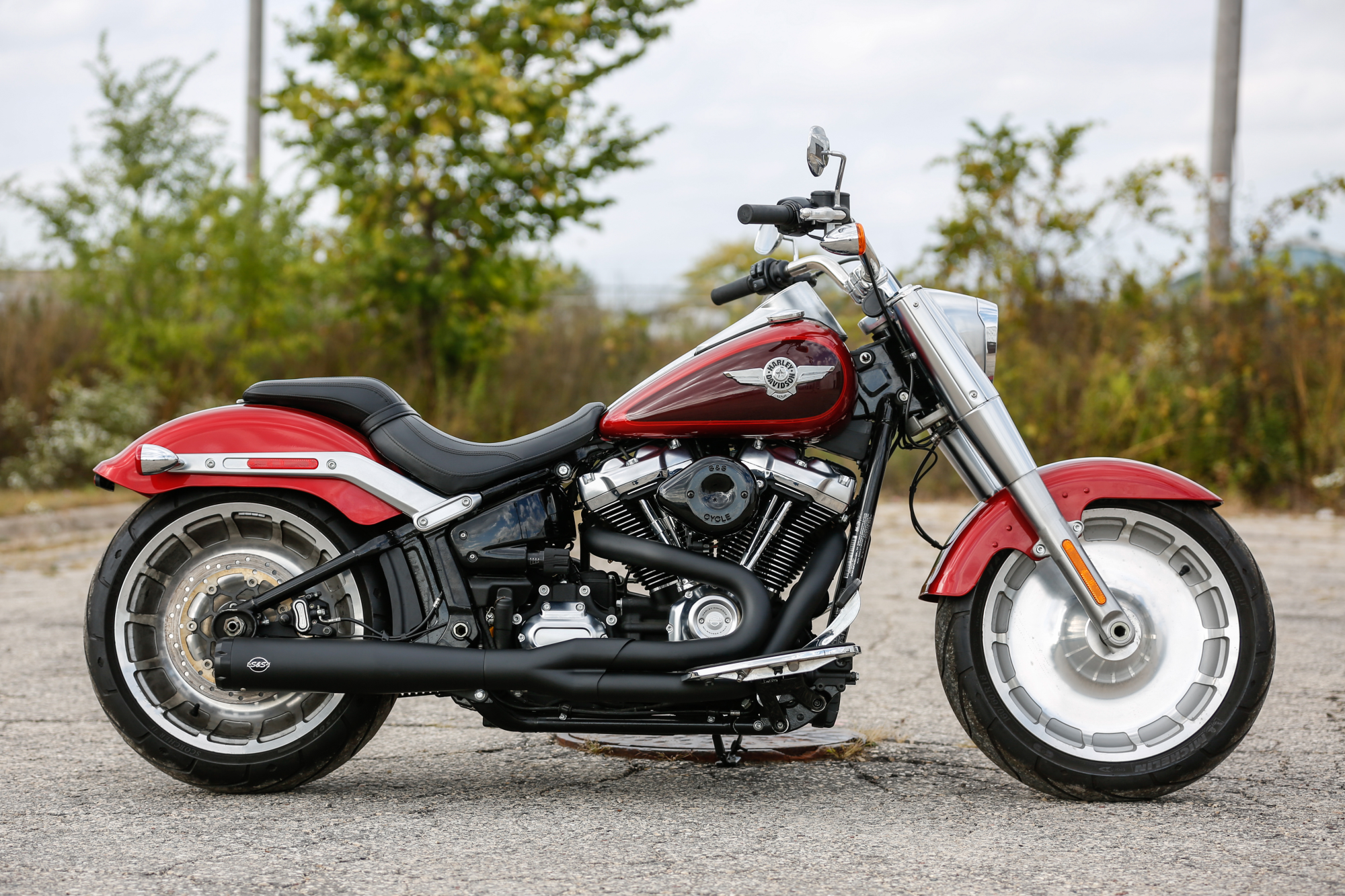 SuperStreet 2:1 Exhaust System - 2:1 Exhaust for M8 Softail - Black [1800-2467] - Image 3