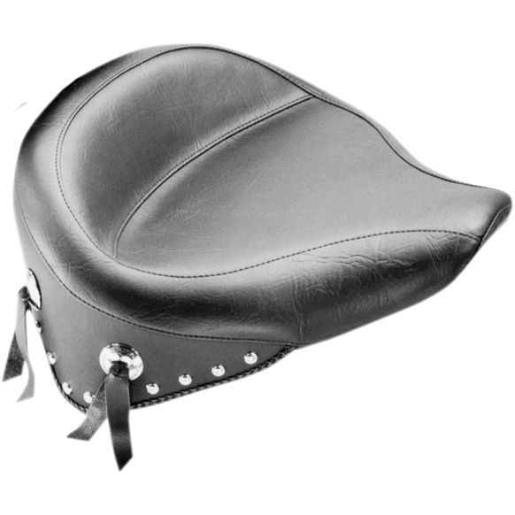 Wide Vintage Solo Seat - Wide Studded Solo Seat - FLST '08-'17 [0802-0483]