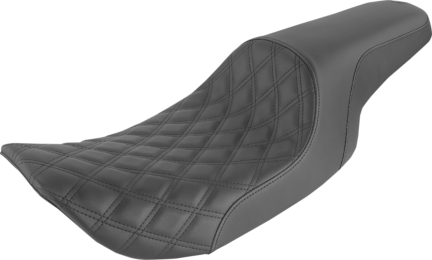 Profiler™ Lattice Stitch Seat - Profiler Seat - Front Lattice/Rear Smooth - Black - FLHR/X '97-'07 [0801-1199]