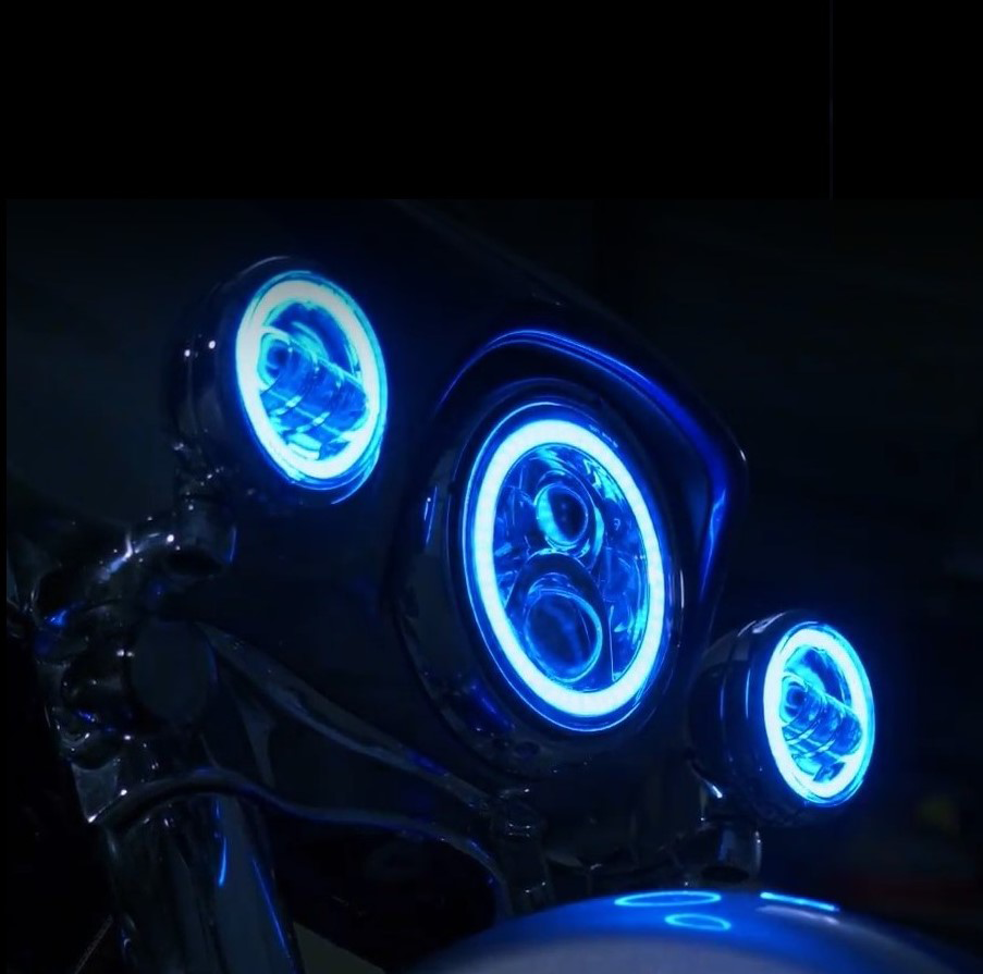 ProGLOW™ LED Headlamp with Color Changing Halo - ProGLOW™ 7" Headlamp - with Mounting Ring - Chrome [2001-2424] - Image 3