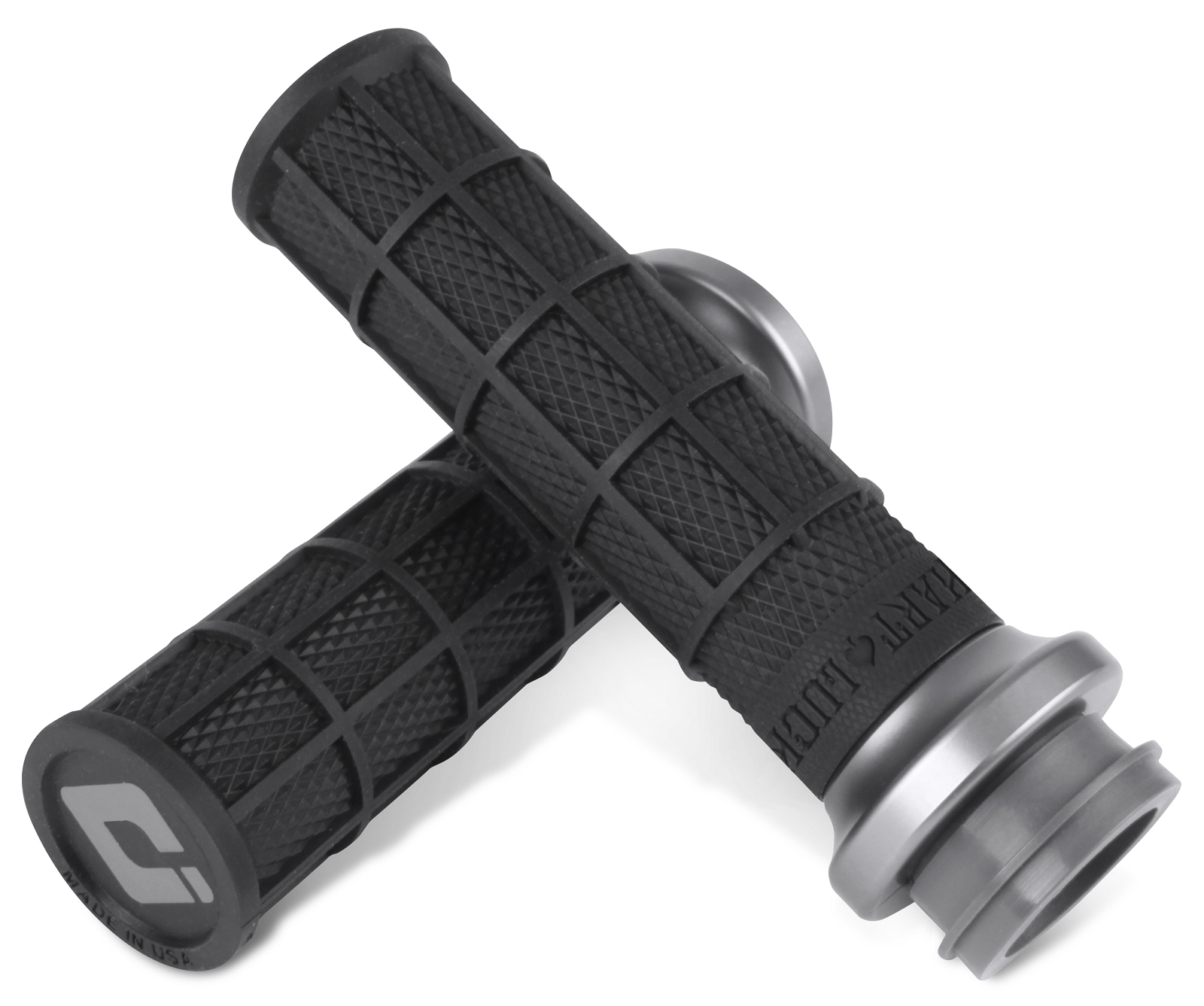 Hart-Luck Signature V-Twin Lock-On™ Grips - Cable - Black/Gunmetal [0630-2692]